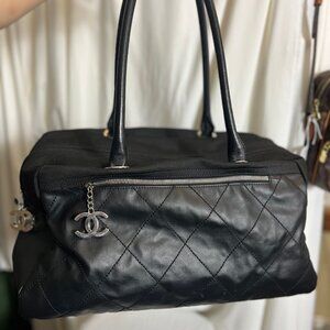 Quilted Chanel Travel Bag with Dust Bags